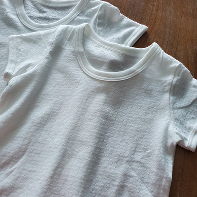 低圆领纯白纯棉A类短袖T恤