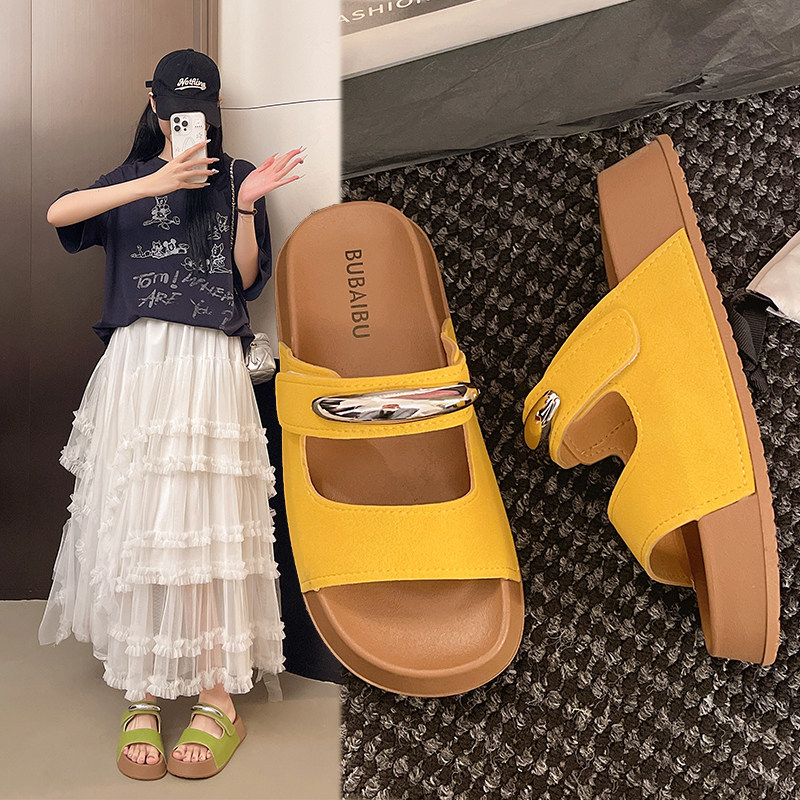 2025夏季韩版爆款8832-17香蕉条外穿百搭舒适休闲时尚拖鞋女,女鞋,一字拖,淘宝优惠券,粉丝福利购,淘宝优惠卷