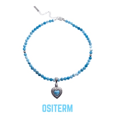 OSITERM云上系列蓝天爱心项链经典复古爱心项链限定配色男女款