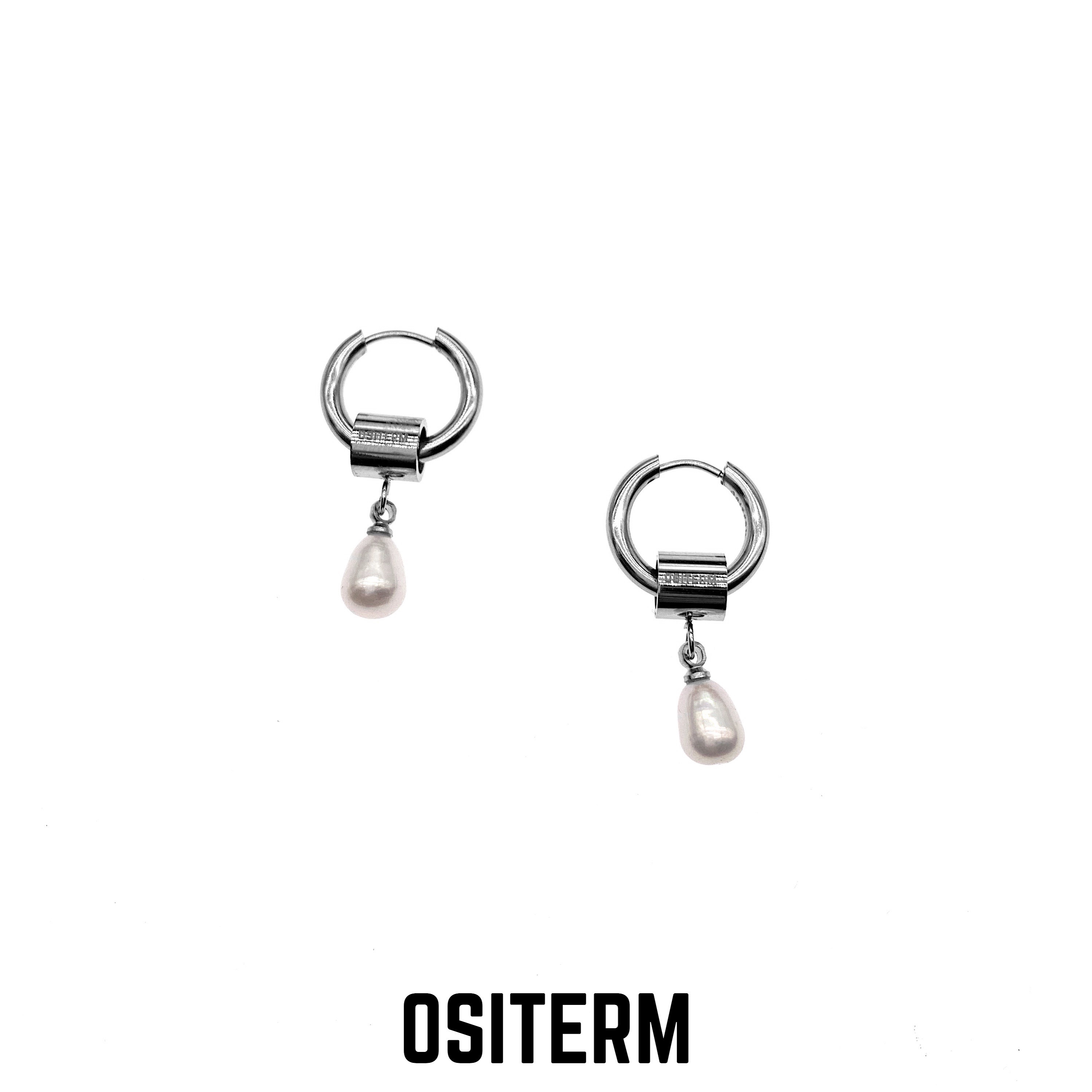 OSITERM官方正品机械珍珠泪耳环天然珍珠男女耳饰原创设计小众-封面