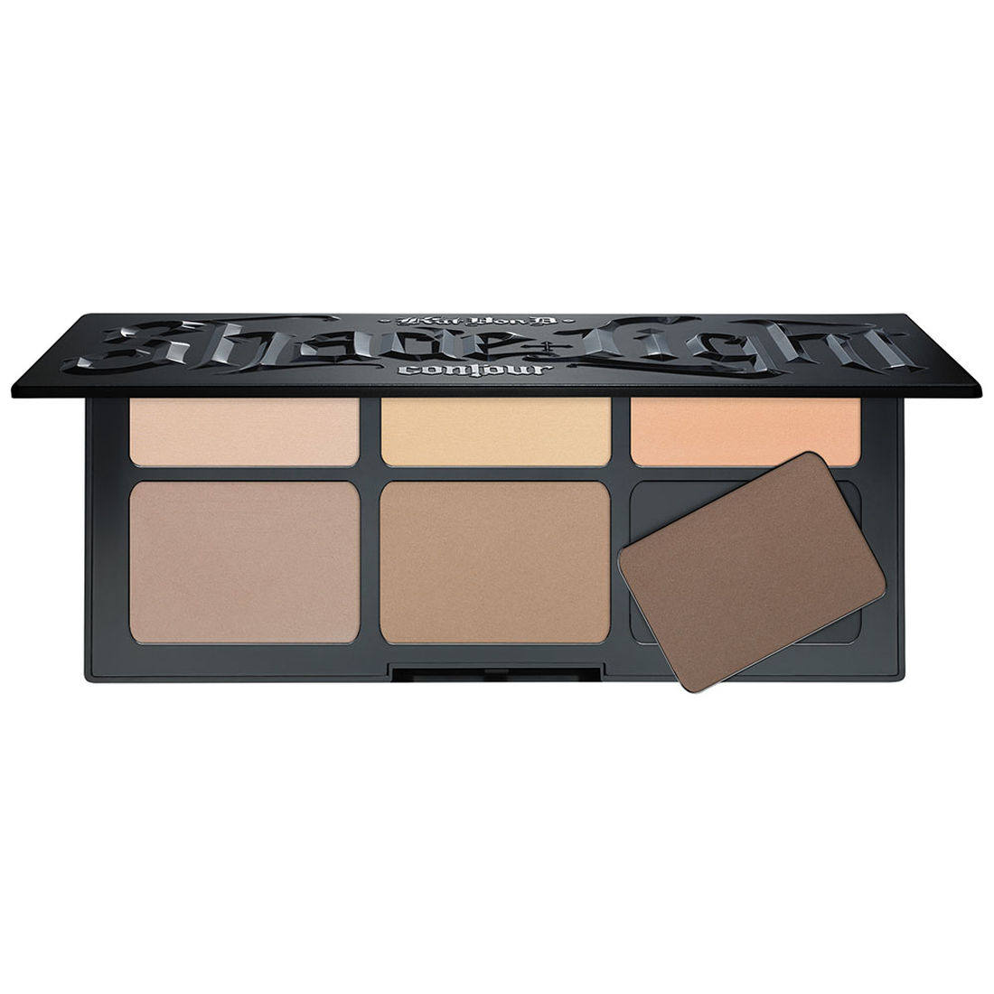 美代Kat Von D Shade+Light粉质阴影高光替换装6色修容盘空盘KVD
