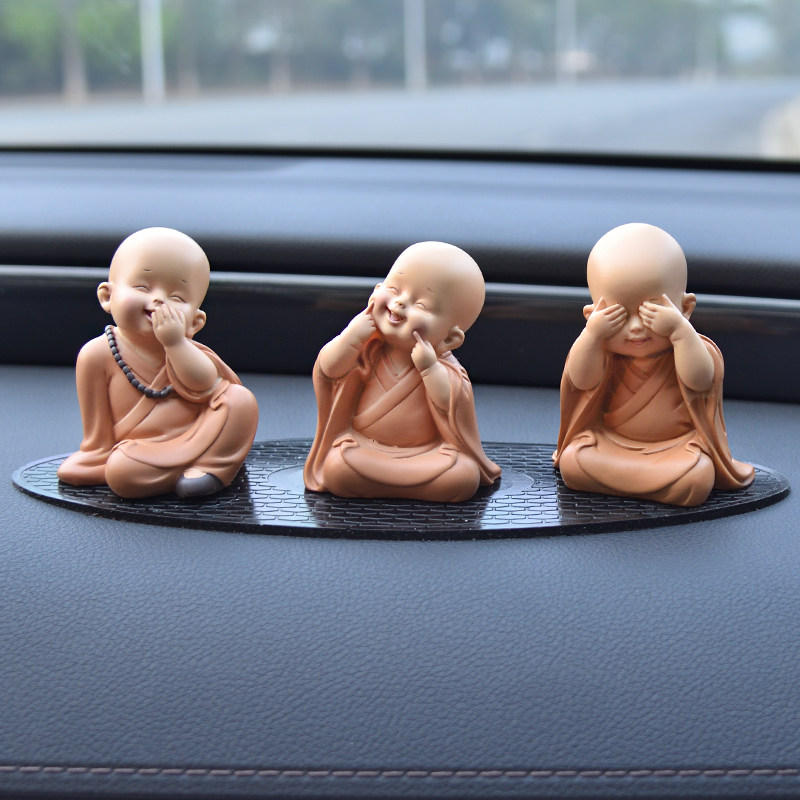 车内创意摆件小和尚可爱