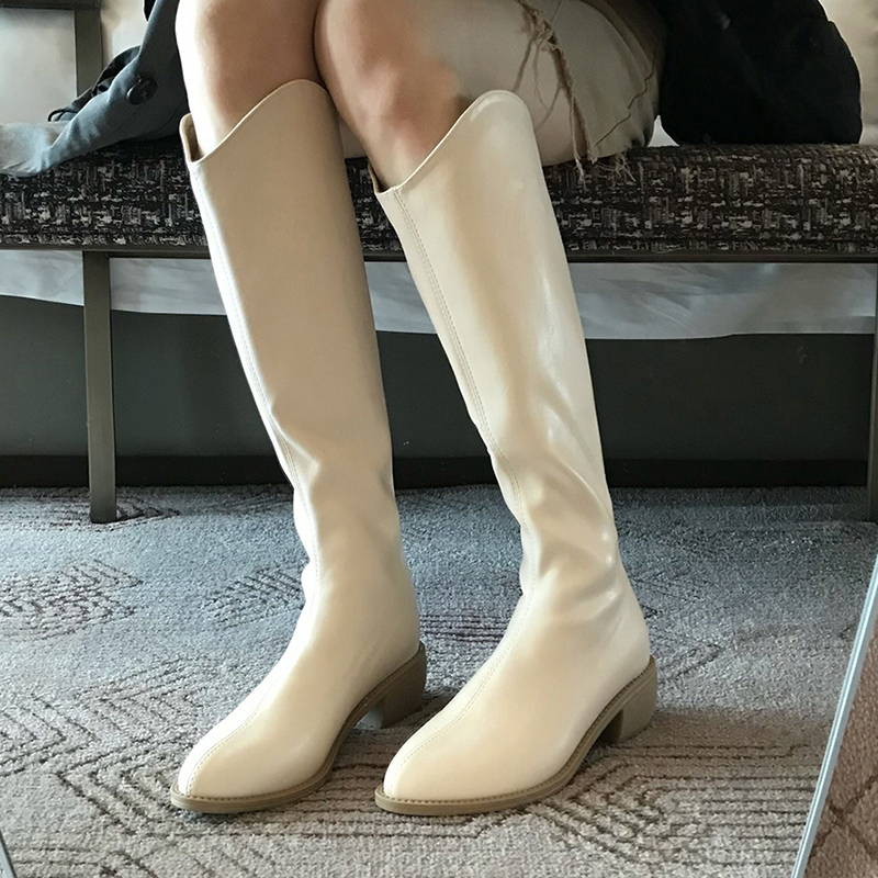 温柔又显瘦！法式长筒靴