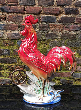 大吉大利陶瓷公鸡招财摆件客厅