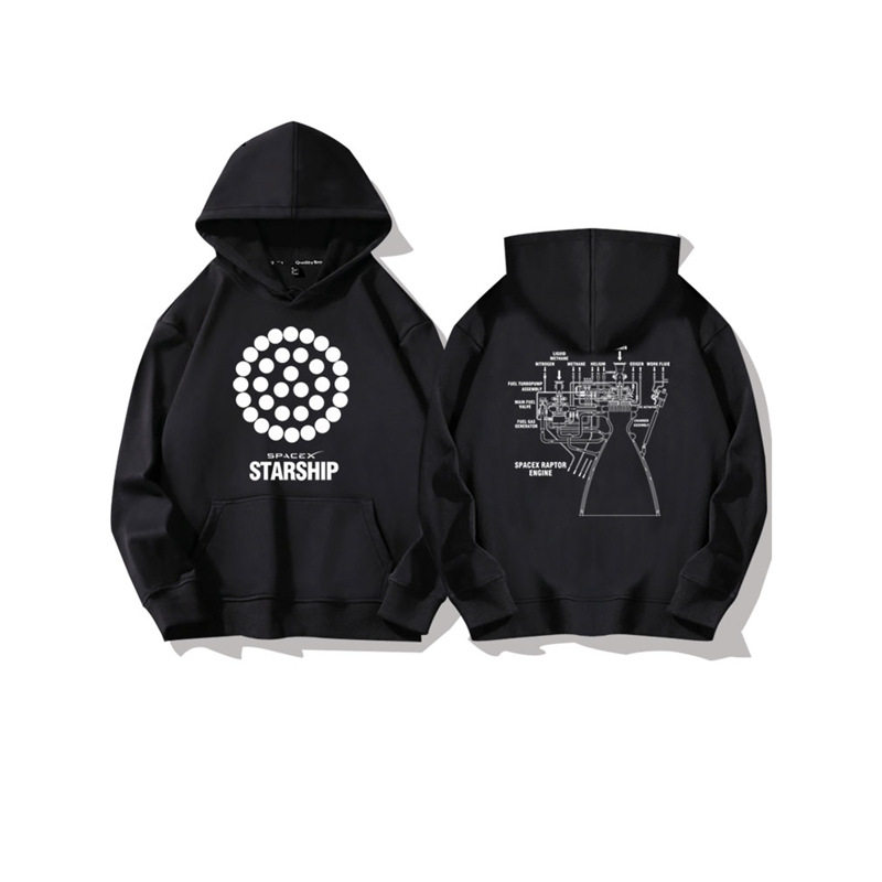 星舰猛禽发动机连帽卫衣