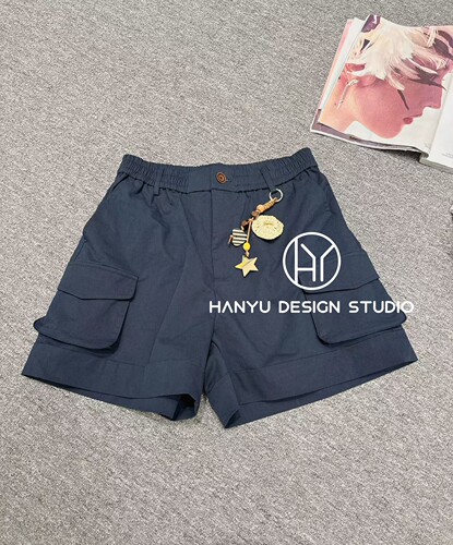 私信询价【韩钰DESIGN】2026夏季新款工装风松紧腰休闲短裤女