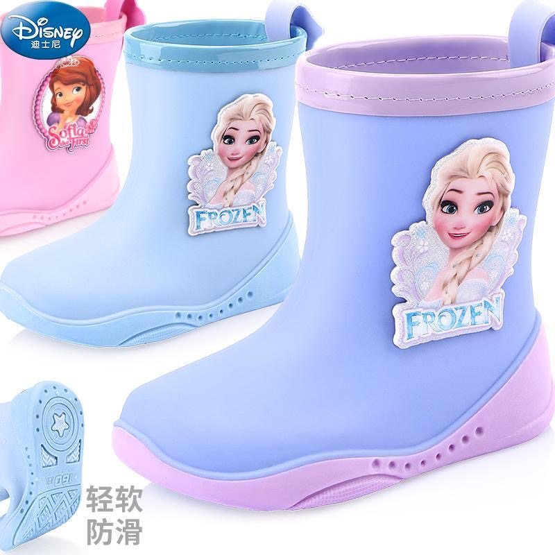 迪士尼儿童雨鞋冰雪女童小学生防滑胶鞋中筒小孩水鞋幼儿宝宝雨靴怎么样,好用不?