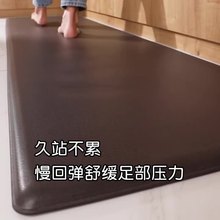 加厚厨房防滑地垫防油防水PU皮革脚垫家用免洗可擦长条地毯垫子
