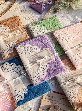 RetroStory素材包 云纱系列 浪漫镂空网纱手帐装饰素材16张入 6款