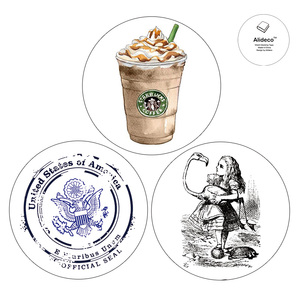 Alideco手账胶带纸 原创咖啡邮戳 爱丽丝和纸胶带3cm*5m MT0102