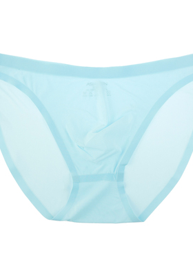 艾瑟氏男士超低腰包臀无痕三角裤超薄冰丝性感半透内裤潮男003D