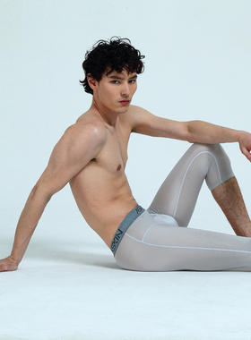 冰丝无痕修身性感防磨腿加长内裤男士七分运动个性潮男打底裤S707