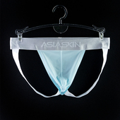Asiaskin艾瑟氏男士 002K 性感双带丁字裤 超薄冰丝低腰男式 内裤