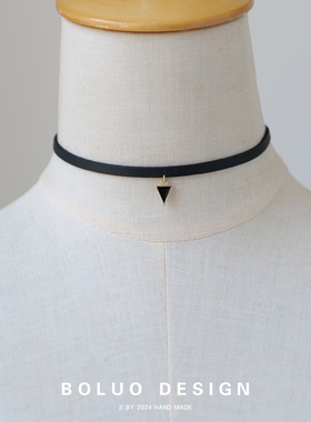 菠萝手作甜酷辣妹三角形锁骨链