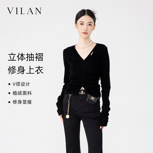 韩系纯欲风辣妹短款长袖T恤女冬