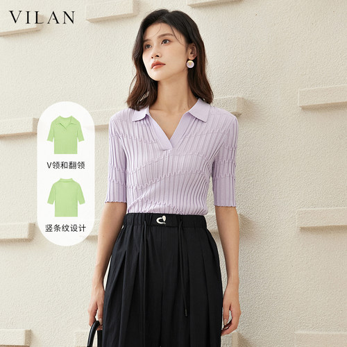 vilan/慧兰针织衫女2025春秋新款