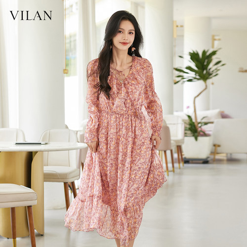 VILAN慧兰优雅连衣裙女