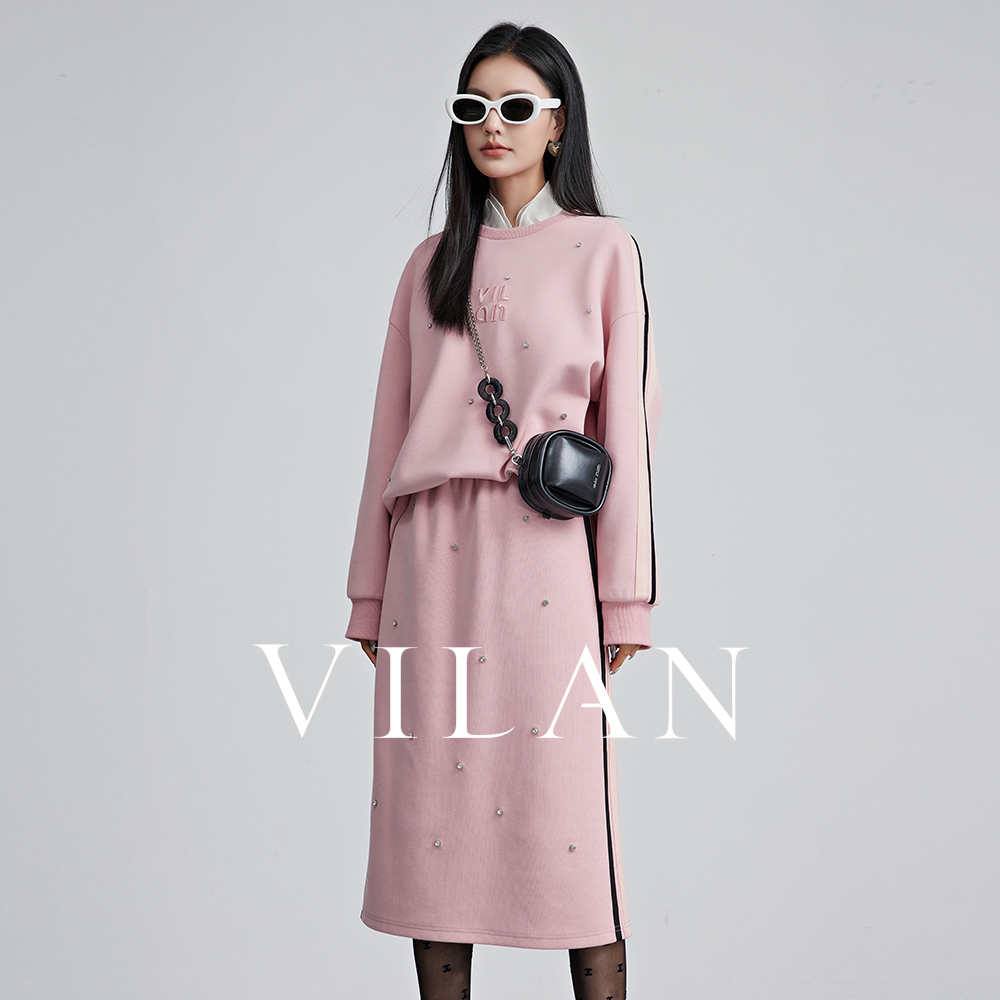 VILAN慧兰通勤高腰半身裙女