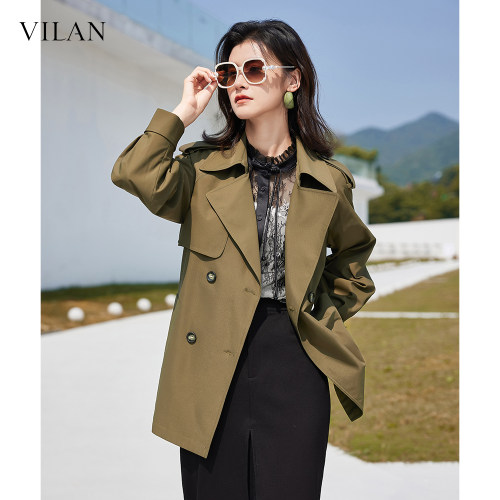 VILAN慧兰通勤风衣外套女