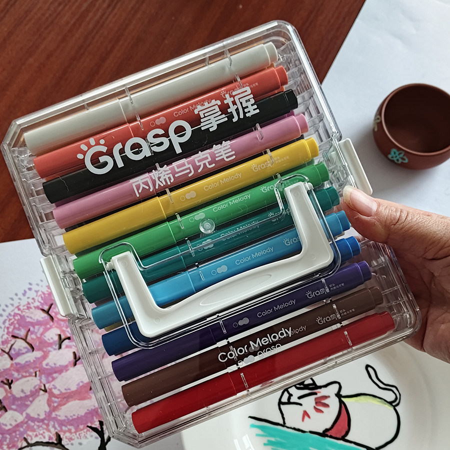 软头丙烯马克笔画画笔图片
