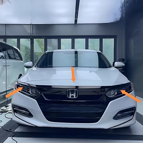 中网镀烙条暗金改色贴膜装饰条