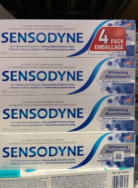 加拿大直邮 SENSODYNE 舒适达牙膏 专业清洁牙齿4x145ml
