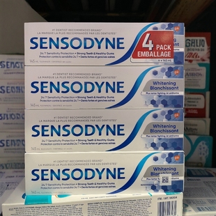 牙膏专业清洁牙齿4x145ml SENSODYNE 2盒减10元 加拿大直邮
