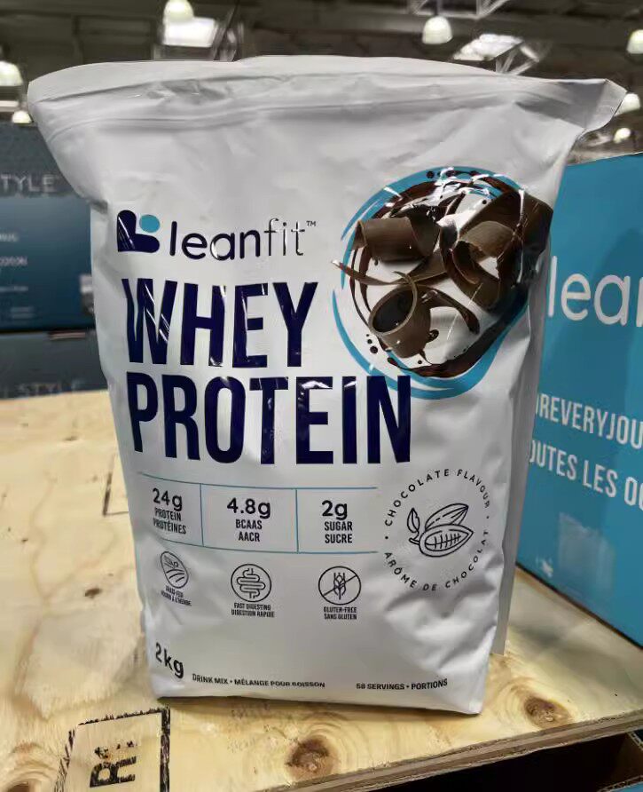 加拿大直邮LeanFit乳清蛋白粉营养保健 巧克力味2Kg