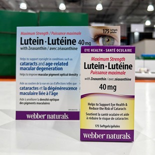 175粒 Naturals韦博高含量叶黄素40mg 2瓶减10元 加拿大直邮Webber
