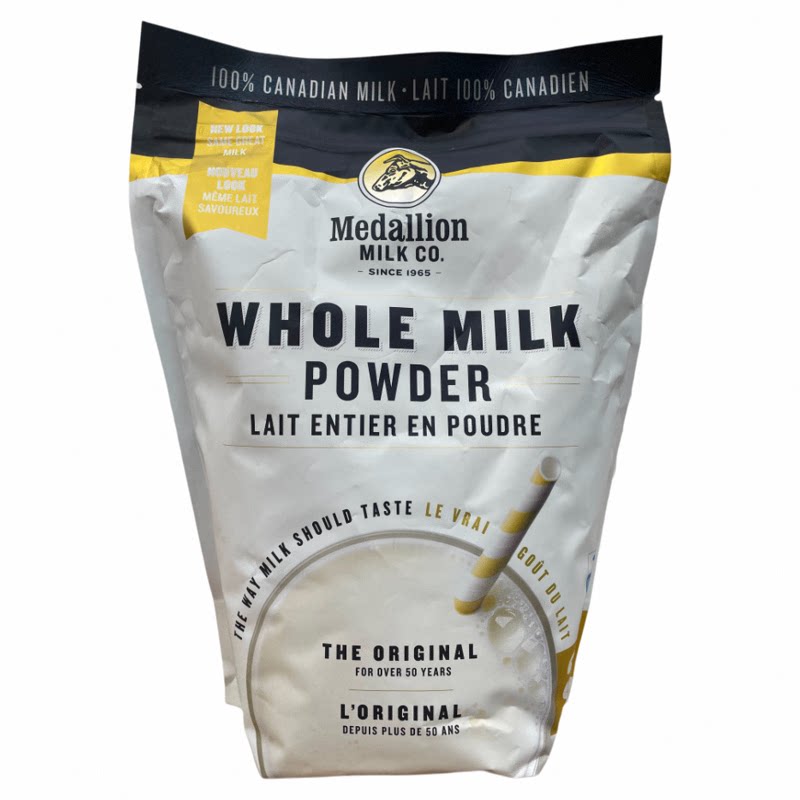 特价退款包裹25年4月加拿大medallion麦德林全脂成人儿童奶粉1kg