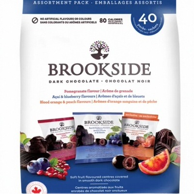 加拿大Brookside 蓝莓红莓枸杞石榴夹心黑巧克力豆800克
