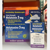 2瓶减10元 400粒 睡眠宝5mg 加拿大直邮WEBBER NATURALS伟博褪黑素