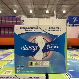 80片 液体卫生巾 超薄亲肤超强吸收不泄露 Always 加拿大直邮