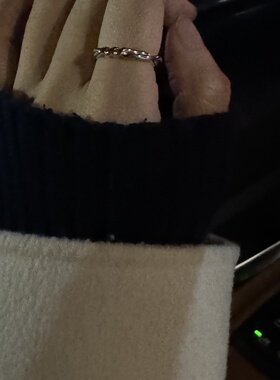 太好看了吧 925纯银素圈戒指叠戴Fion手工纽结戒指