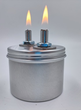 【Double-wick Oil Lamp】Small Refillable For Restaurant Home