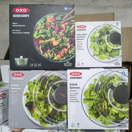 OXO奥秀蔬菜脱水器沙拉甩水甩干机家用果蔬沥水菜篮厨房洗菜神器