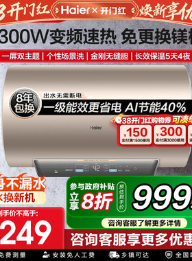 海尔电热水器家用洗澡50/60/80升一级能效速热储水式变频节能MA3