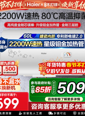 海尔电热水器家用40/50/60/80L100升洗澡卫生间大容量节能官方店