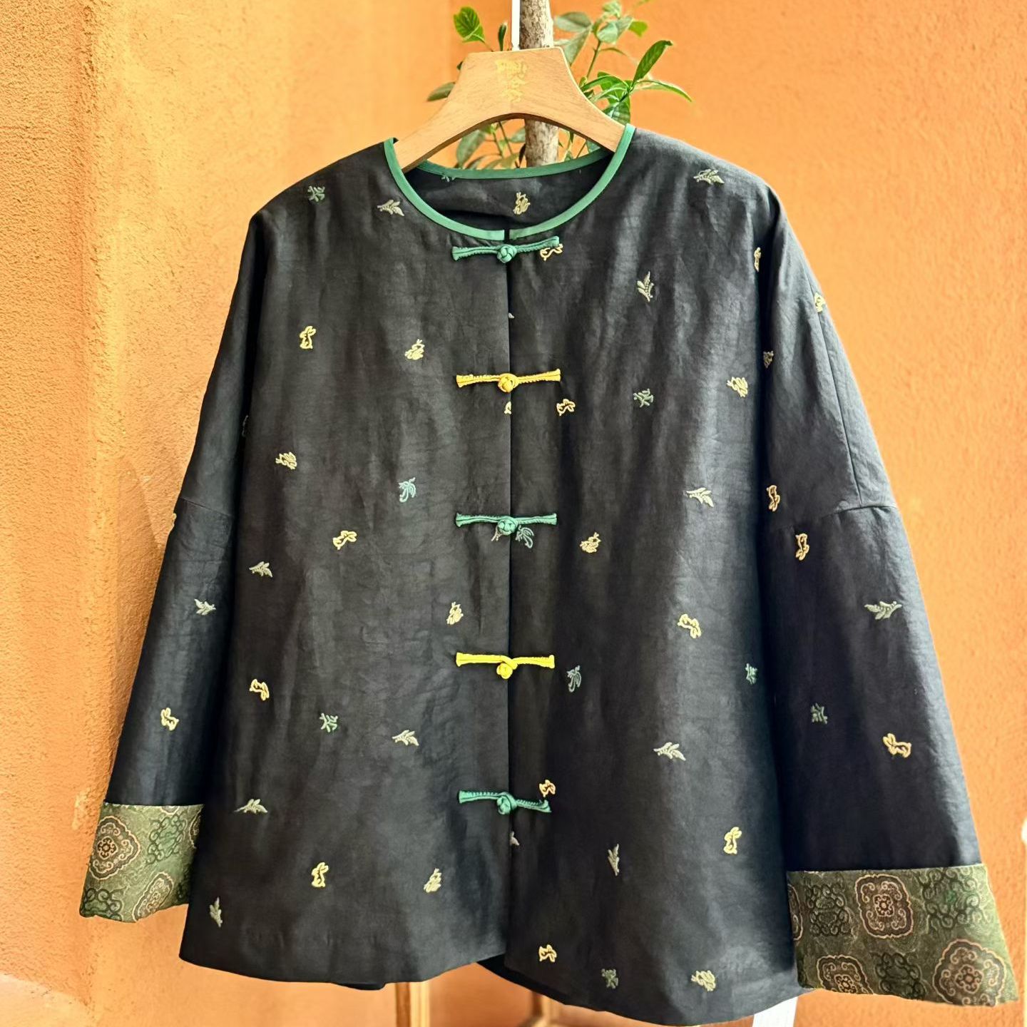 2025新款国风高定香云纱上衣