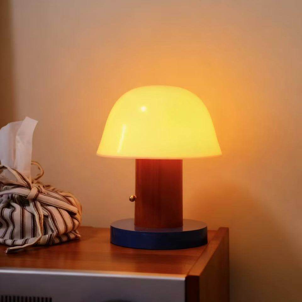 丹麦Setago蘑菇台灯复古露营氛围感睡眠小夜灯儿童小夜灯充电台灯