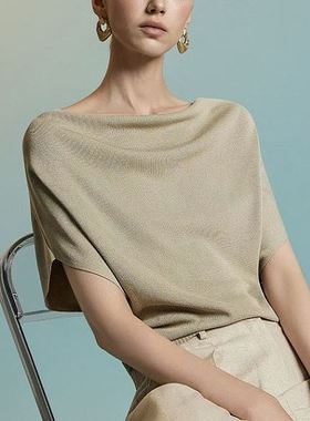 六0813韩国正品din-t-65809 针织衫区人气复古夏季欧美正品魅力