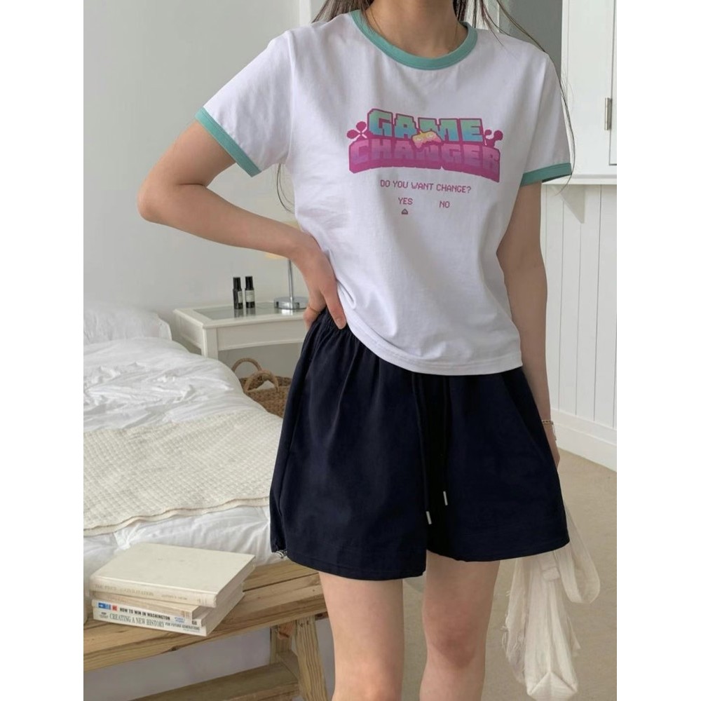 九0604韩国东大门运动短裤区MODS-8550254洋气夏季瑞丽正品流行