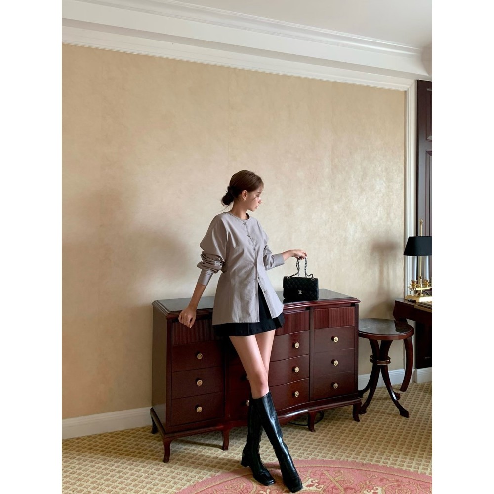 九0830韩国东大门t恤区OBSESS-8622409纯色流行正品简洁冬款档口