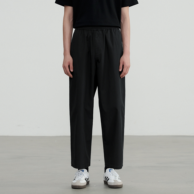 JARVISTORM松紧腰宽松复古成衣水洗直筒休闲裤男士潮流滑板长裤