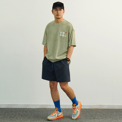 JARVISTORM日系复古速干沙滩短裤