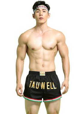 TAUWELL特为男士休闲口袋含内存家居裤训练比赛运动短裤