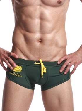 seobean希宾系带青年沙滩温泉男士人生四脚平角游泳裤