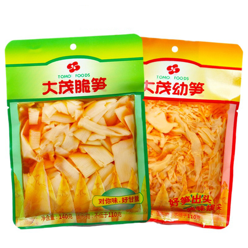 大茂脆笋笋丝幼笋140gx12包装清淡酱菜特产下饭菜开味小菜竹笋