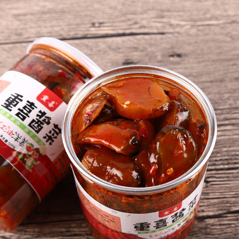 酱菜酸甜脆红油洋姜片微辣咸菜下饭菜农家腌制湖北特产250g瓶