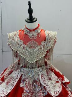 主持人礼服女童绝美花童女孩公主裙钢琴演奏演出高端轻奢生日冬季